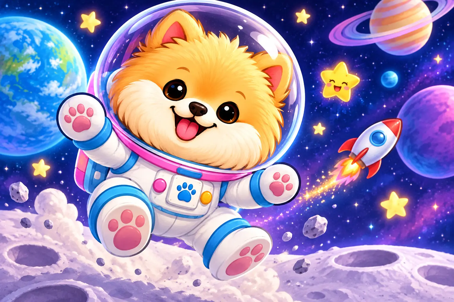 Mimi Goes to Space coloring book storybook